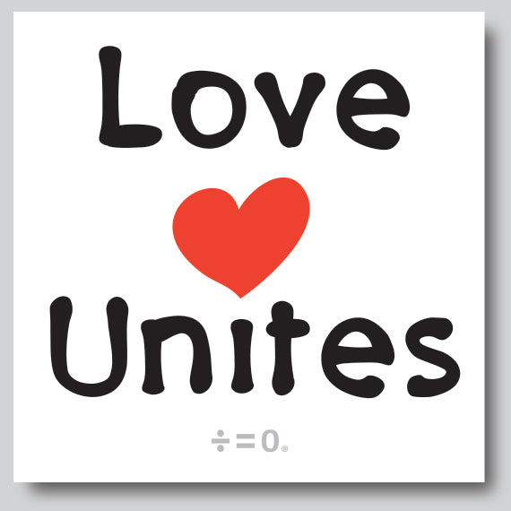 Love Unites Heart Square Outdoor Car/Refrigerator Magnet (More Colors)
