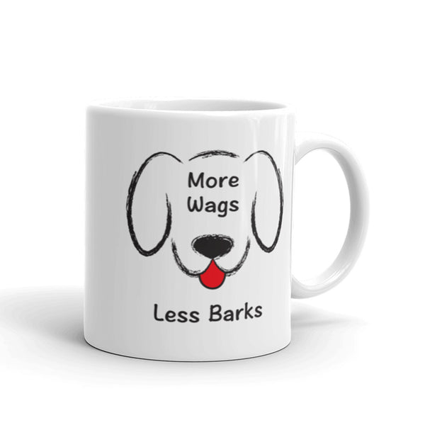 More Wags Less Barks Mug with Color Accents (More Colors)