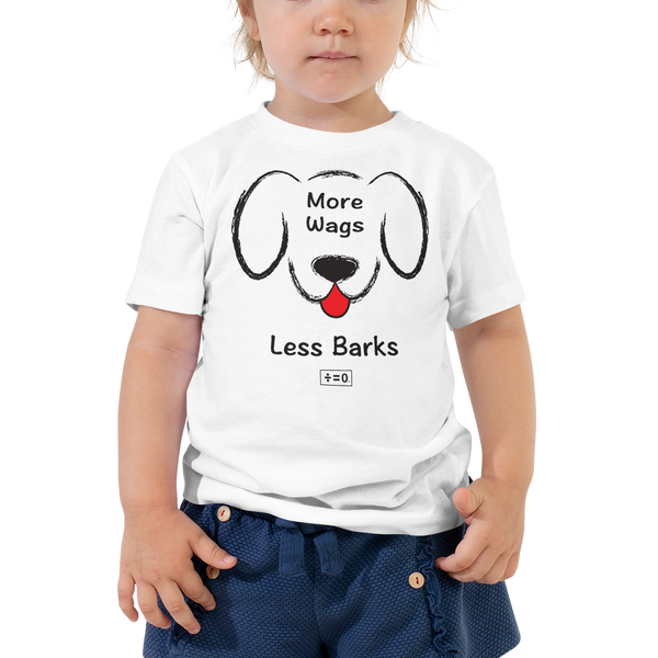More Wags Less Barks Toddler Short Sleeve Tee