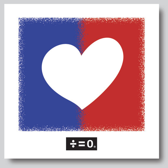 American Unity Heart Square Outdoor Car/Refrigerator Patriotic Magnet