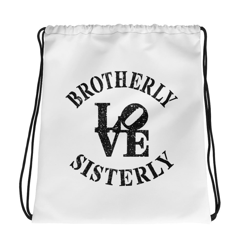 Brotherly Love Sisterly Love Drawstring Bag (More Colors)