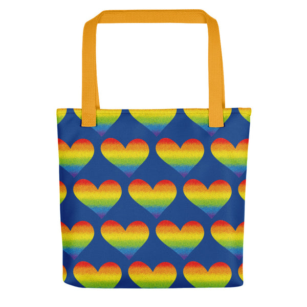 Rainbow Pride Heart Tote Bag (More Colors)