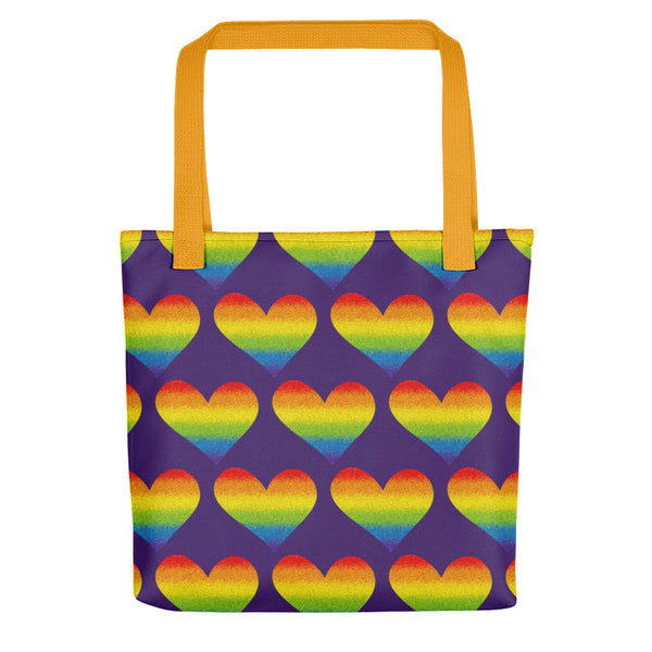 Rainbow Pride Heart Tote Bag (More Colors)