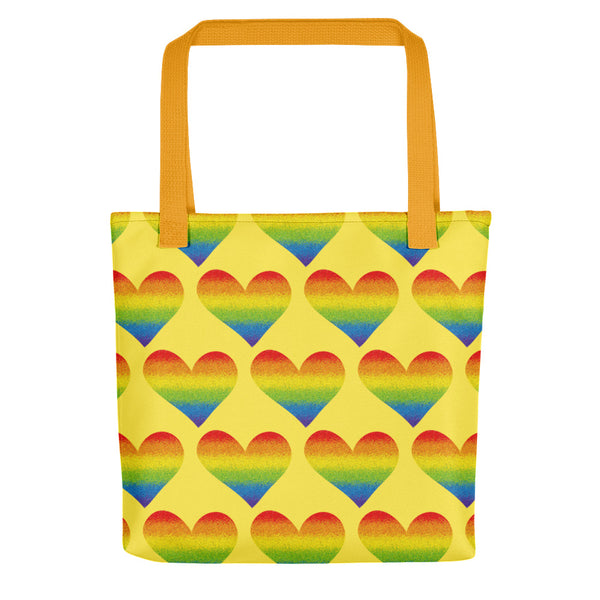 Rainbow Pride Heart Tote Bag (More Colors)