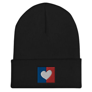 Red, White & Blue Unity Heart Patriotic Cuffed Beanie (More Colors)