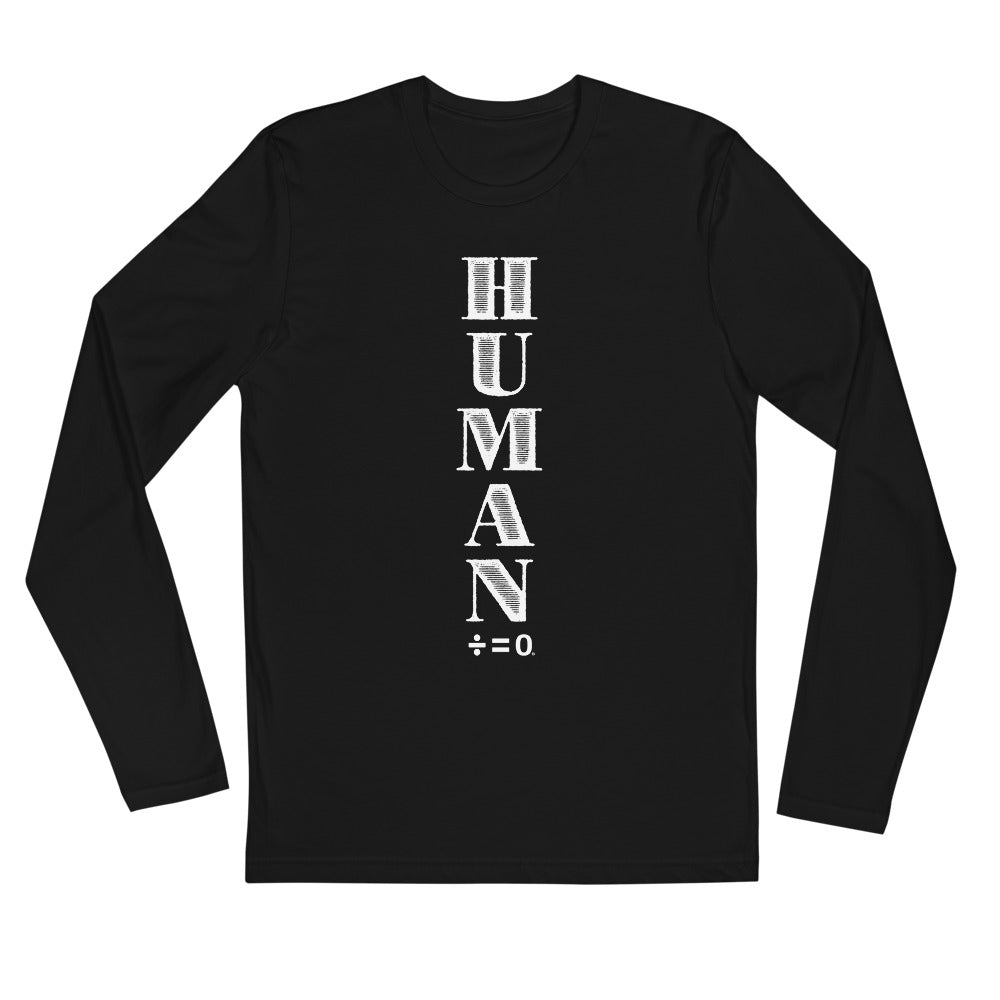 Human Long Sleeve Fitted Tee (Dark/More Colors)