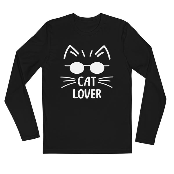 Cat Lover Long Sleeve Fitted Tee (More Colors)