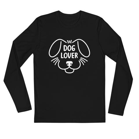 Dog Lover Long Sleeve Fitted Tee (More Colors)