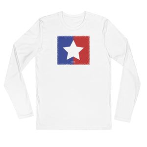 American Unity Star Long Sleeve Fitted Patriotic Tee