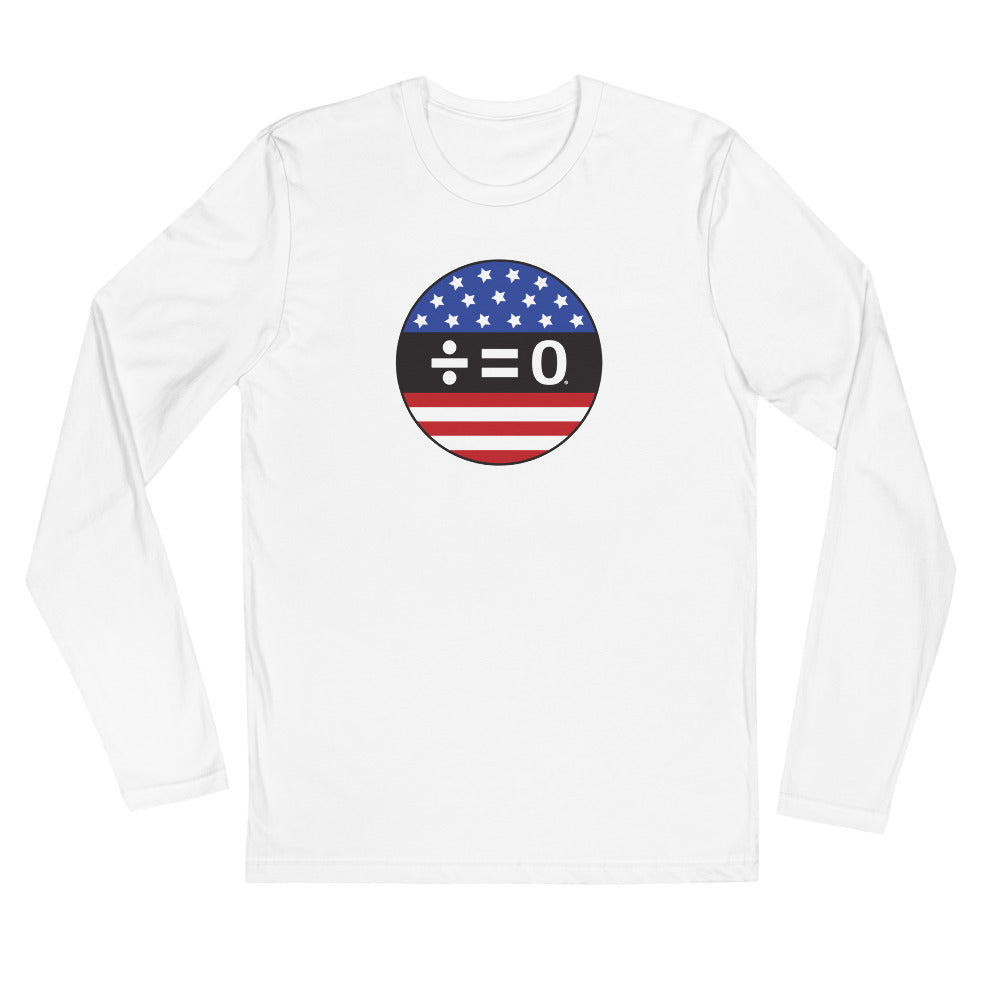 American Unity Symbol Long Sleeve Fitted Patriotic Tee