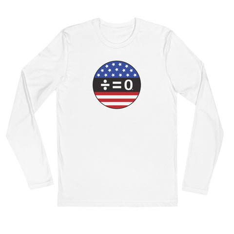 American Unity Symbol Long Sleeve Fitted Patriotic Tee