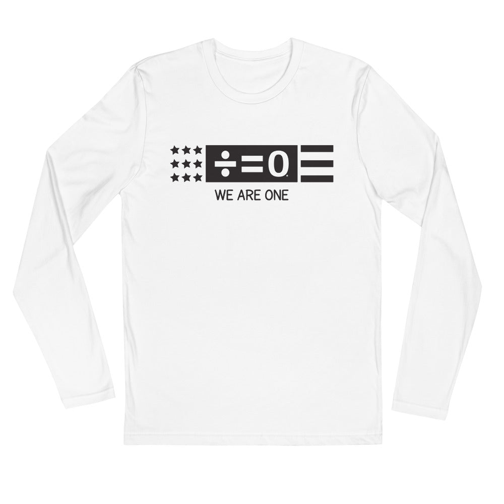 Divided Country Long Sleeve Fitted Patriotic Tee