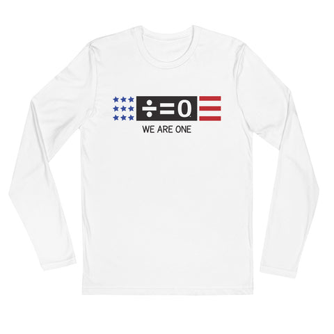 Divided Country Long Sleeve Fitted Patriotic Tee