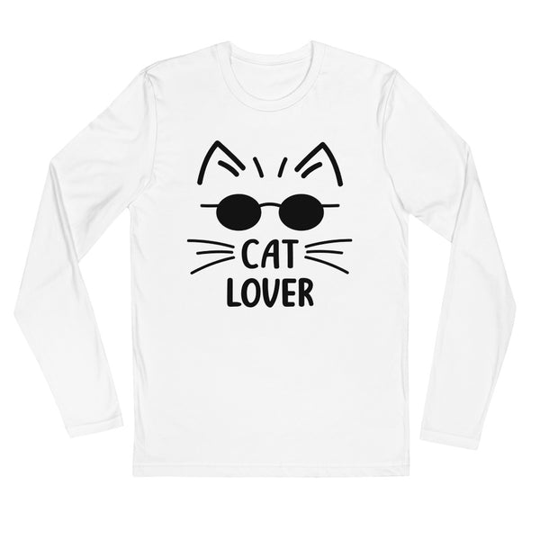 Cat Lover Long Sleeve Fitted Tee (More Colors)