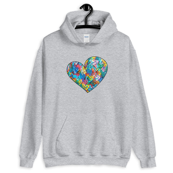 Graffiti Heart Unisex Hooded Sweatshirt (More Colors)