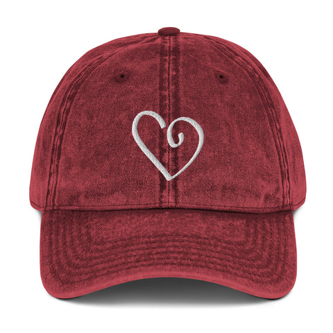 Open Heart Vintage Cotton Cap (More Colors)