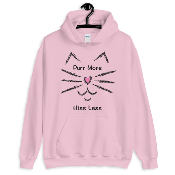 Purr More Hiss Less Unisex Hooded Sweatshirt (More Colors)