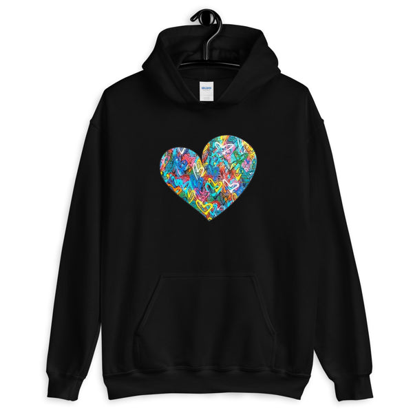 Graffiti Heart Unisex Hooded Sweatshirt (More Colors)