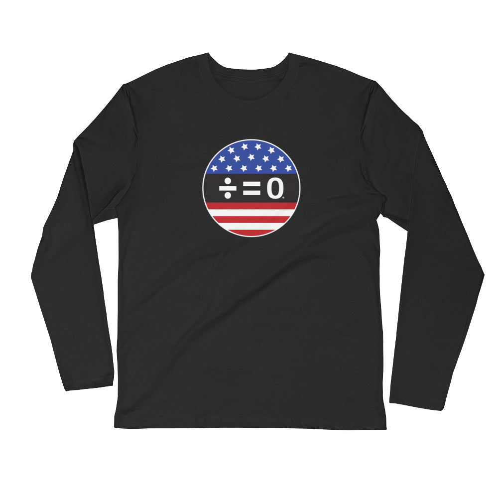 American Unity Symbol Long Sleeve Fitted Patriotic Tee (Dark/More Colors)