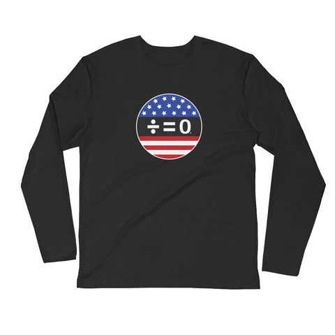 American Unity Symbol Long Sleeve Fitted Patriotic Tee (Dark/More Colors)