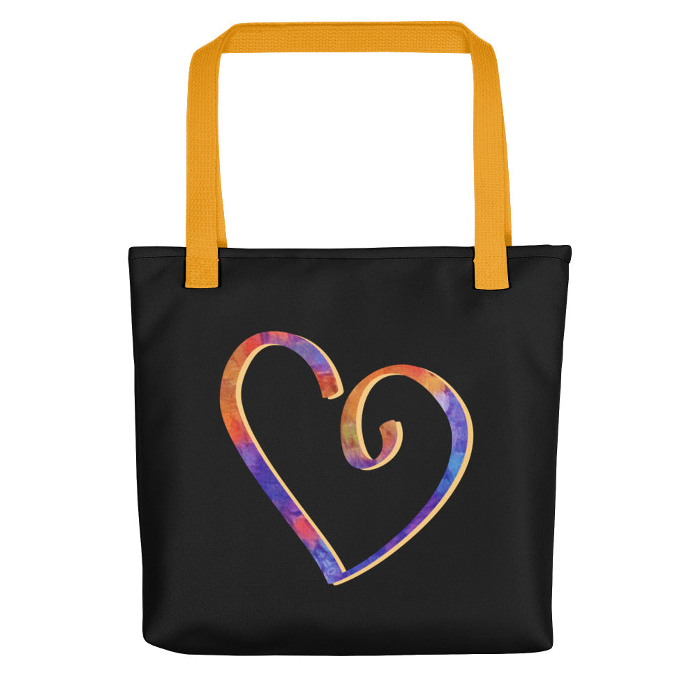Open Heart Shopping Tote Be Kind Peace Sign The Unity Store Divided Equals Zero