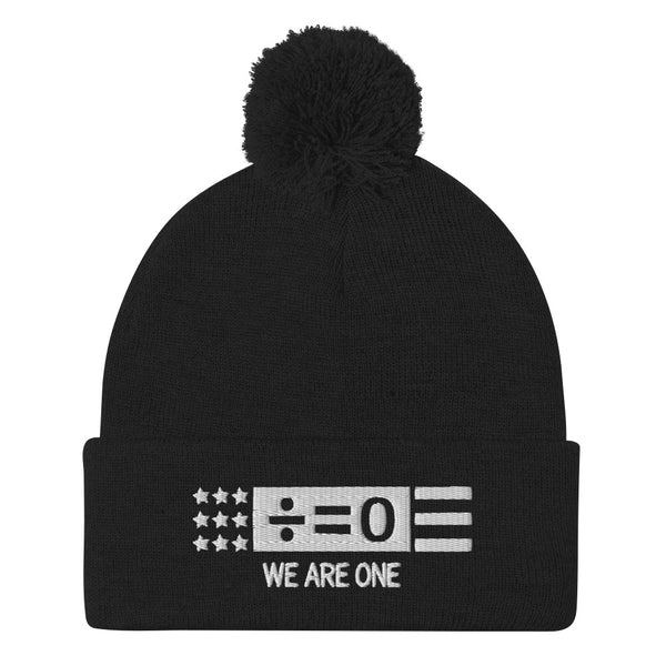 Divided Country Pom Pom Knit Patriotic Cap (More Colors)