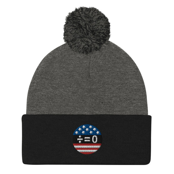 American Unity Symbol Patriotic Pom Pom Knit Cap (More Colors)