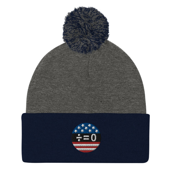 American Unity Symbol Patriotic Pom Pom Knit Cap (More Colors)