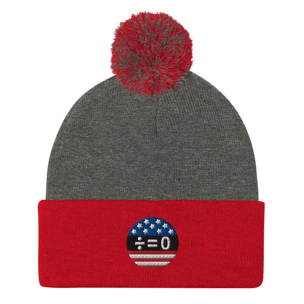 American Unity Symbol Patriotic Pom Pom Knit Cap (More Colors)