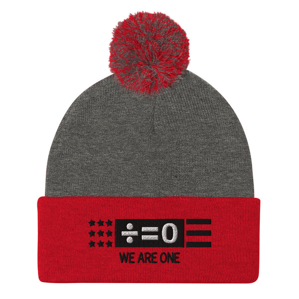 Divided Country Pom Pom Knit Patriotic Cap (More Colors)