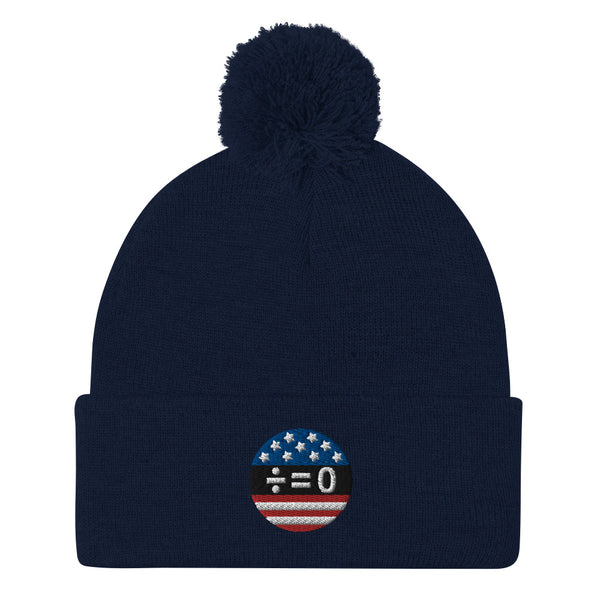 American Unity Symbol Patriotic Pom Pom Knit Cap (More Colors)