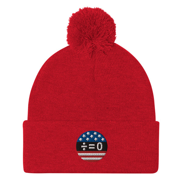 American Unity Symbol Patriotic Pom Pom Knit Cap (More Colors)