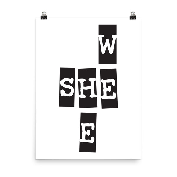 We She He Photo Paper Poster