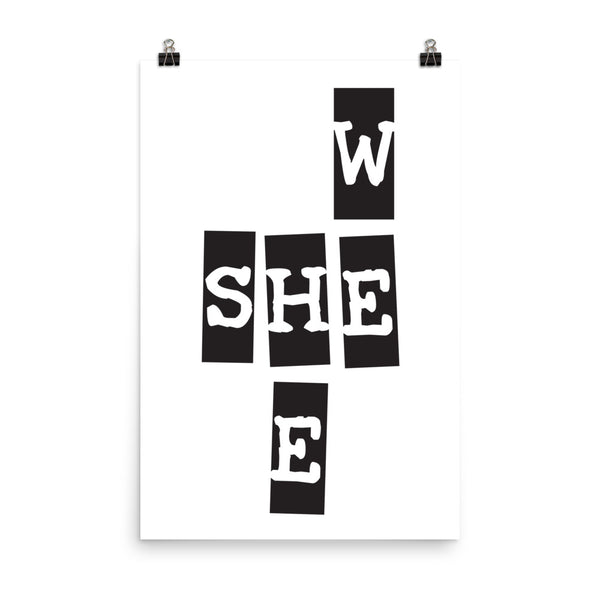 We She He Photo Paper Poster