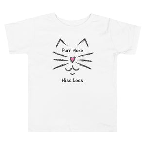 Purr More Hiss Less Toddler Short Sleeve Tee