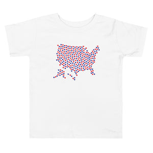 USA Hearts Short Sleeve Patriotic Toddler Tee (More Colors)