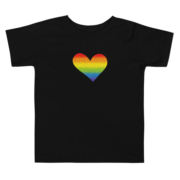 Rainbow Pride Heart Toddler Short Sleeve Tee (More Colors)
