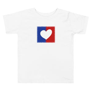 American Unity Heart Toddler Short Sleeve Patriotic Tee