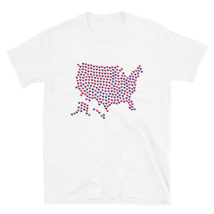 USA Hearts Unisex Patriotic Tee (More Colors)