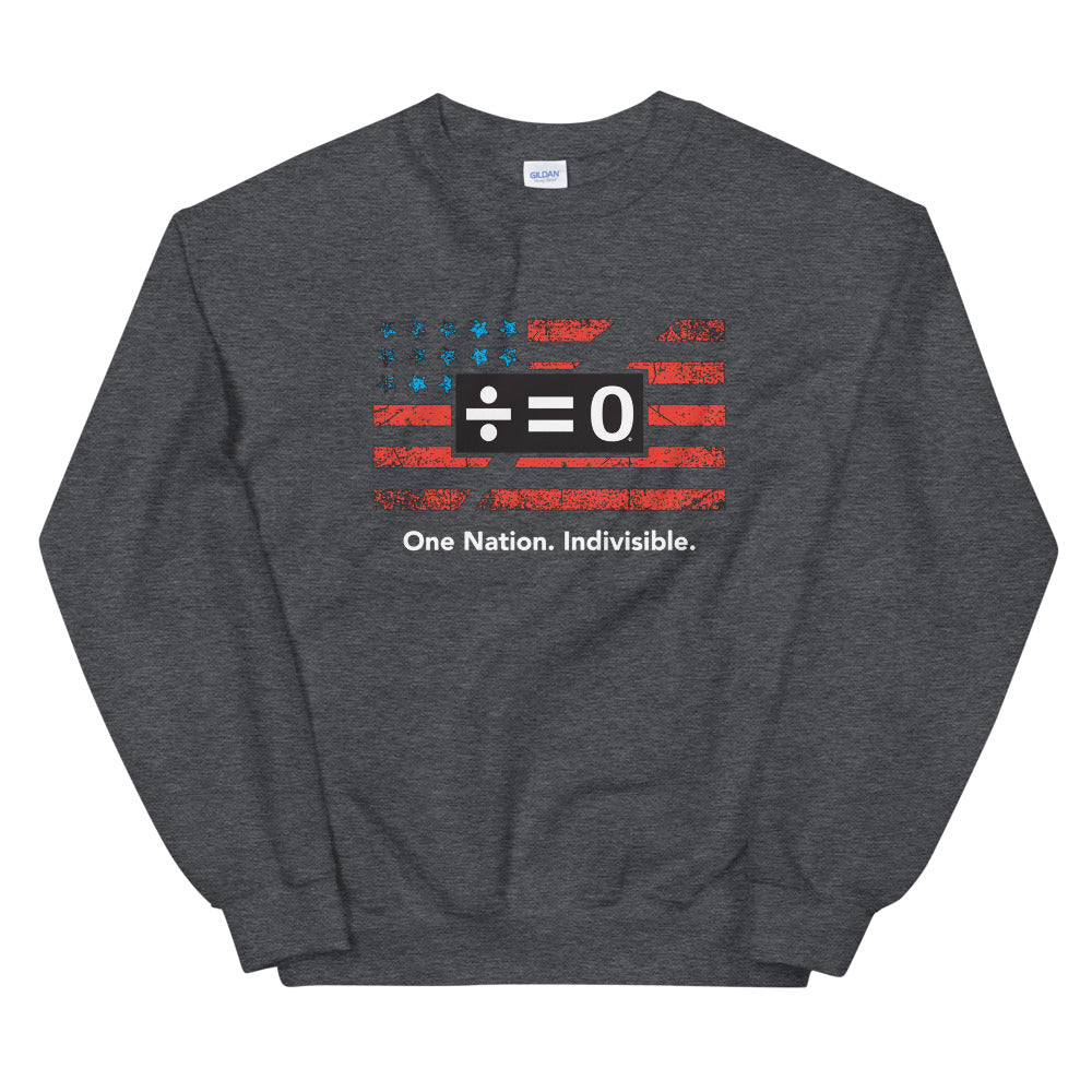 One Nation Unisex Patriotic Sweatshirt (Dark/More Colors)