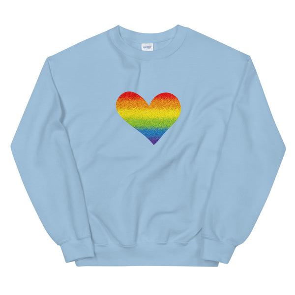Rainbow Pride Heart Unisex Sweatshirt (More Colors)