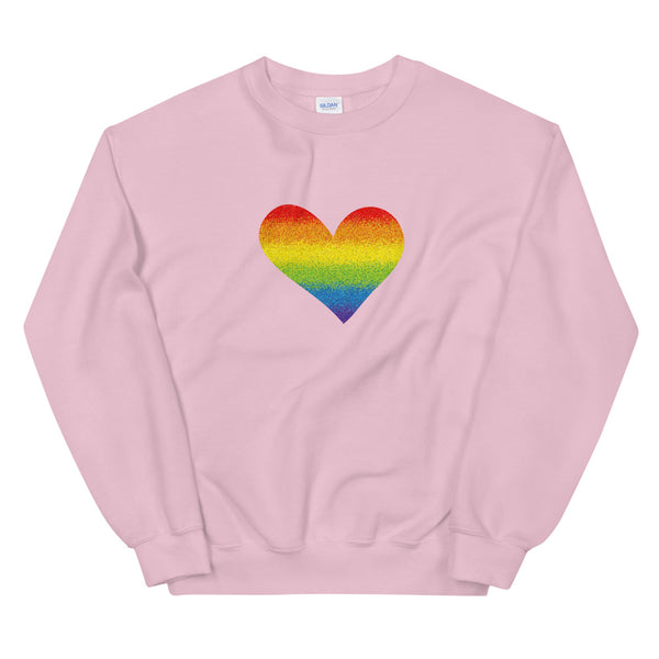 Rainbow Pride Heart Unisex Sweatshirt (More Colors)