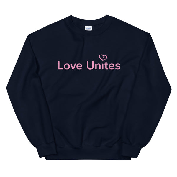 Love Unites Heart Unisex Sweatshirt (Pink/More Colors)