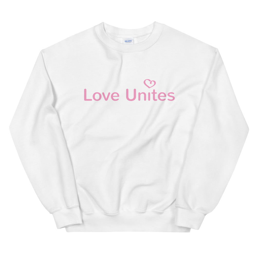 Love Unites Heart Unisex Sweatshirt (Pink/More Colors)