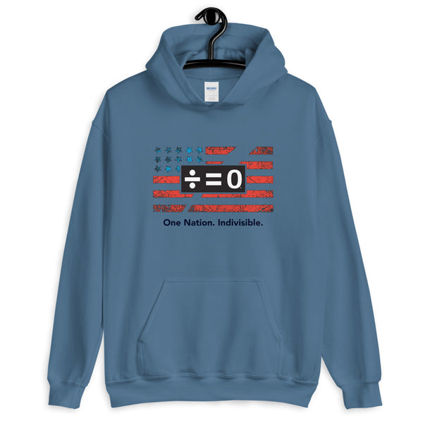 One Nation Unisex Hooded Patriotic Sweatshirt (Dark/More Colors)