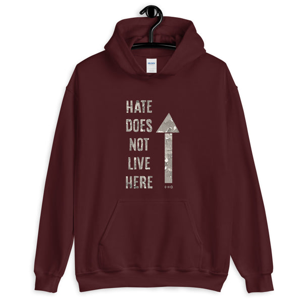 Hate Does Not Live Here Unisex Hooded Sweatshirt (Neutral/More Colors)