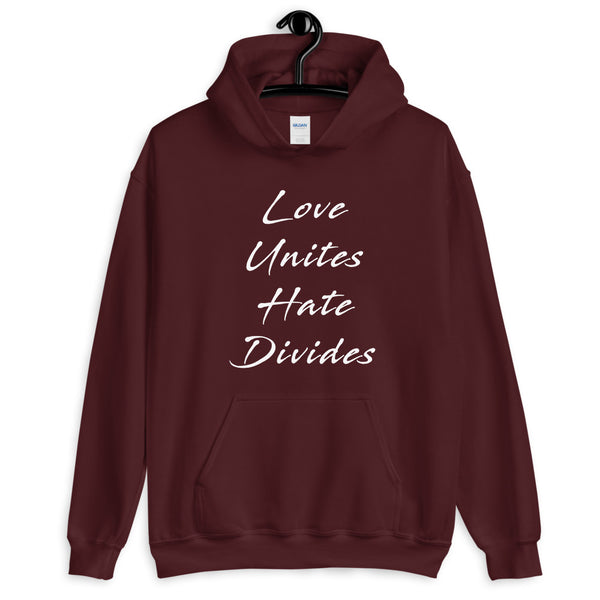 Love Unites Unisex Hooded Sweatshirt (Dark/More Colors)