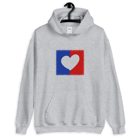 American Unity Heart Unisex Hooded Patriotic Sweatshirt (More Colors)