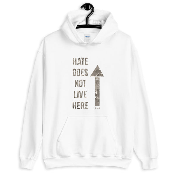 Hate Does Not Live Here Unisex Hooded Sweatshirt (Neutral/More Colors)