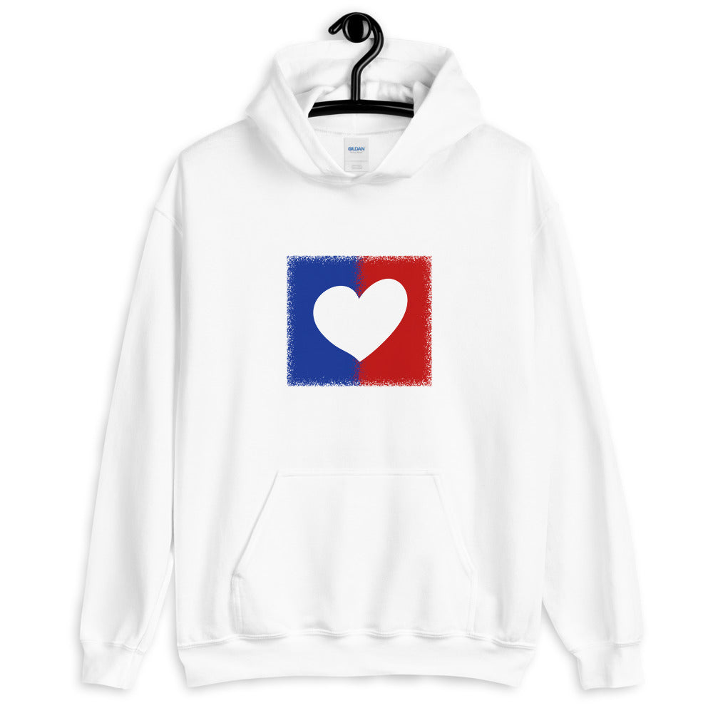 American Unity Heart Unisex Hooded Patriotic Sweatshirt (More Colors)